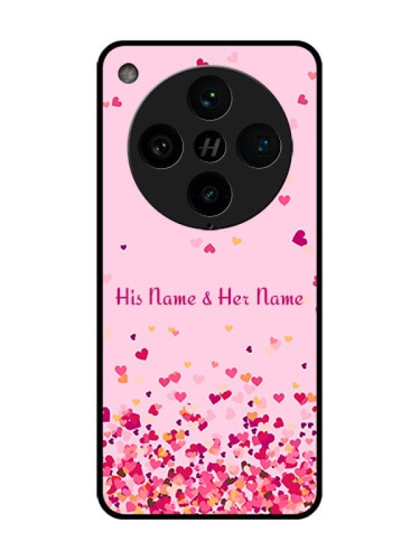 Custom Find X8 Pro 5G Custom Metal Phone Case - Floating Hearts Design