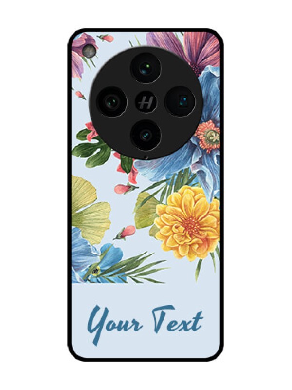 Custom Find X8 Pro 5G Custom Metal Phone Case - Stunning Watercolored Flowers Painting Design