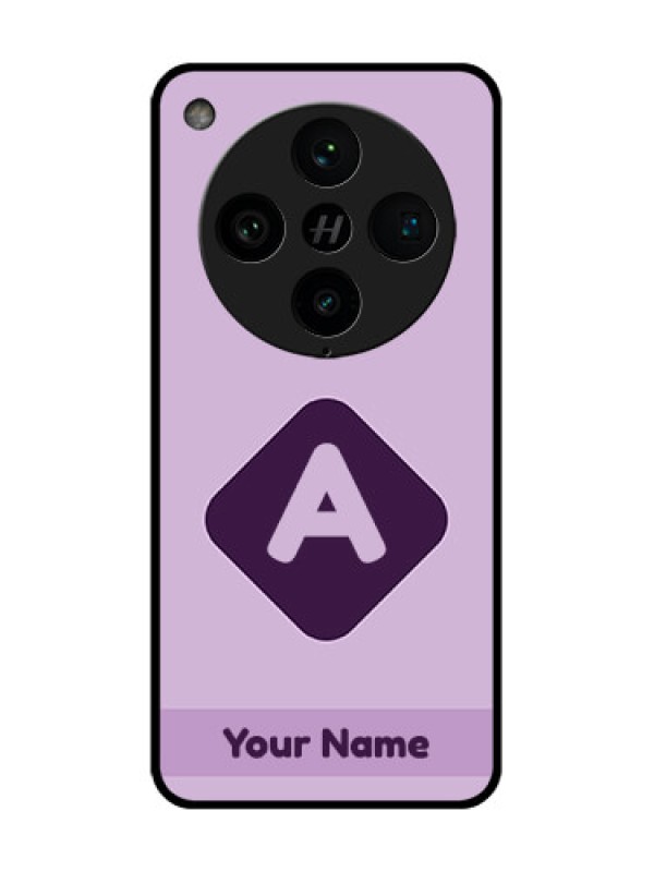 Custom Find X8 Pro 5G Custom Metal Phone Case - Custom Letter In Curved Badge Design