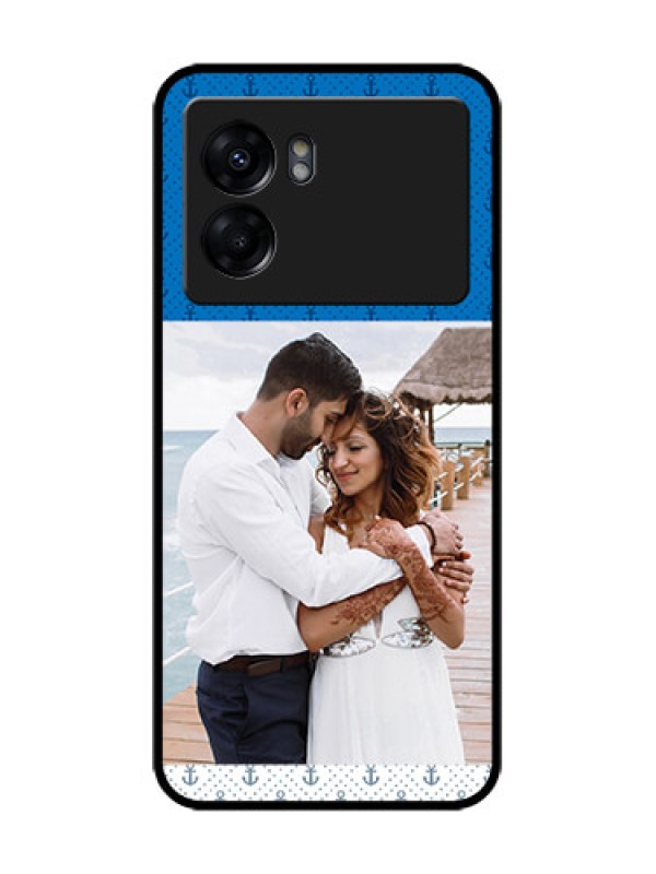 Custom Oppo K10 5G Custom Metal Phone Case - Blue Anchors Design