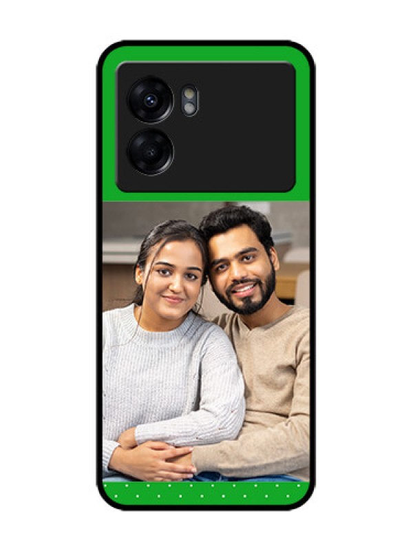 Custom Oppo K10 5G Custom Metal Phone Case - Green Pattern Design