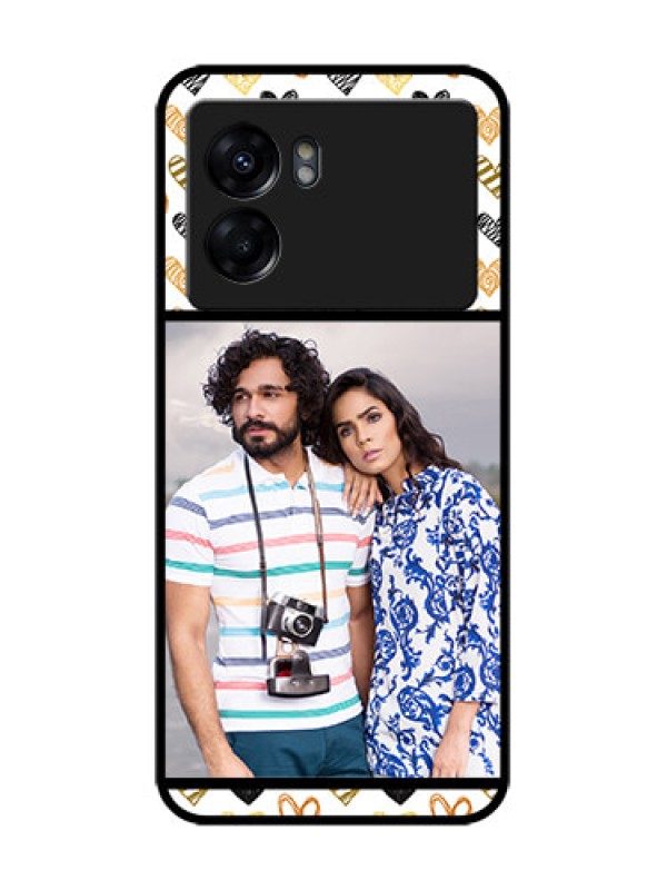 Custom Oppo K10 5G Custom Metal Phone Case - Love Symbol Design