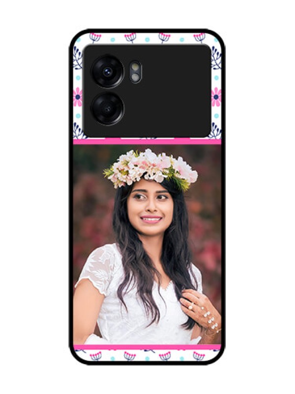 Custom Oppo K10 5G Custom Metal Phone Case - Colorful Flower Design