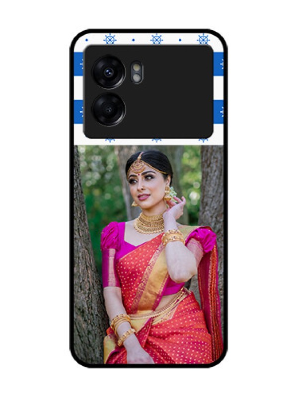 Custom Oppo K10 5G Custom Metal Phone Case - Snow Pattern Design