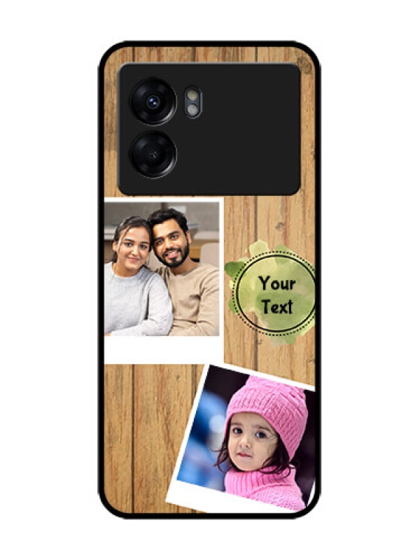 Custom Oppo K10 5G Custom Metal Phone Case - Wooden Texture Design