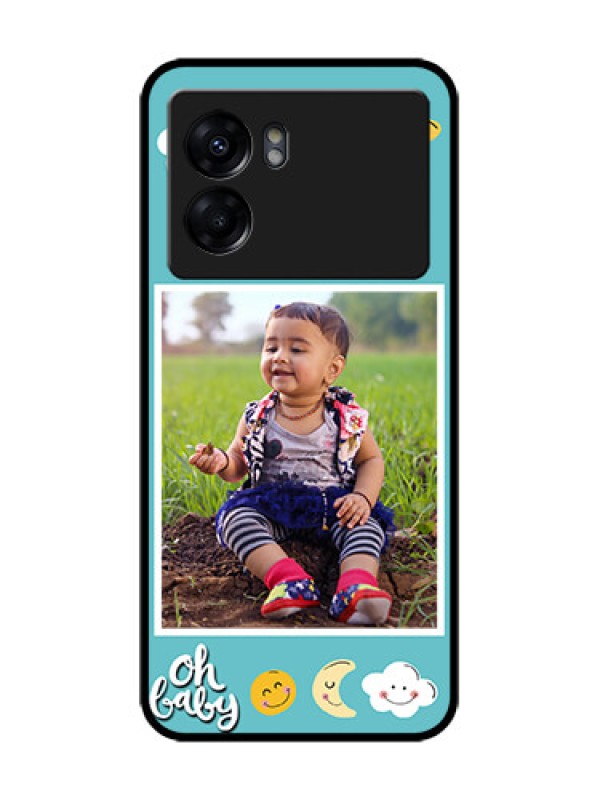 Custom Oppo K10 5G Custom Metal Phone Case - Smiley Kids Stars Design