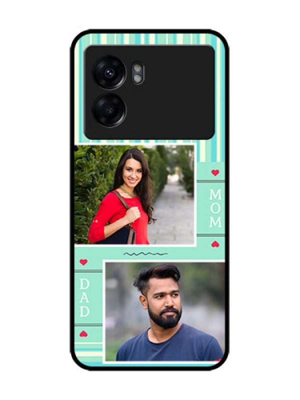 Custom Oppo K10 5G Custom Metal Phone Case - Mom and Dad Pic Design