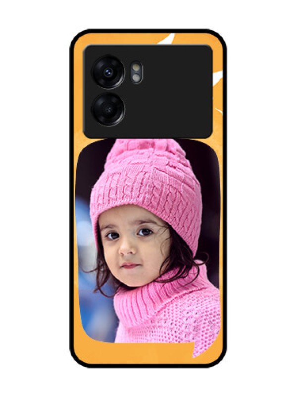 Custom Oppo K10 5G Custom Metal Phone Case - Water Color Design With Bird Icons