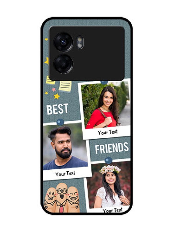 Custom Oppo K10 5G Custom Metal Phone Case - Sticky Frames And Friendship Design