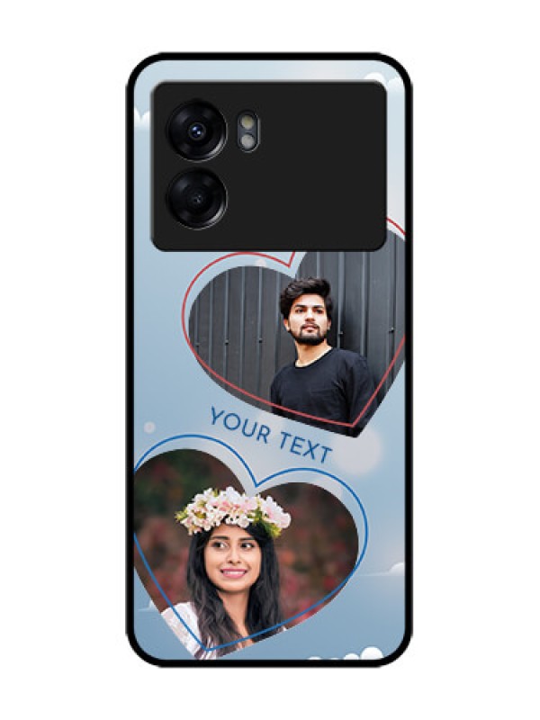 Custom Oppo K10 5G Custom Metal Phone Case - Blue Color Couple Design