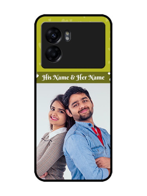 Custom Oppo K10 5G Custom Metal Phone Case - You and Me Heart Design