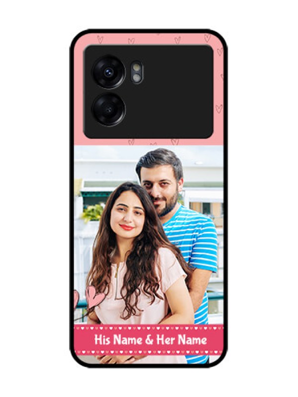 Custom Oppo K10 5G Custom Metal Phone Case - Love Design Peach Color