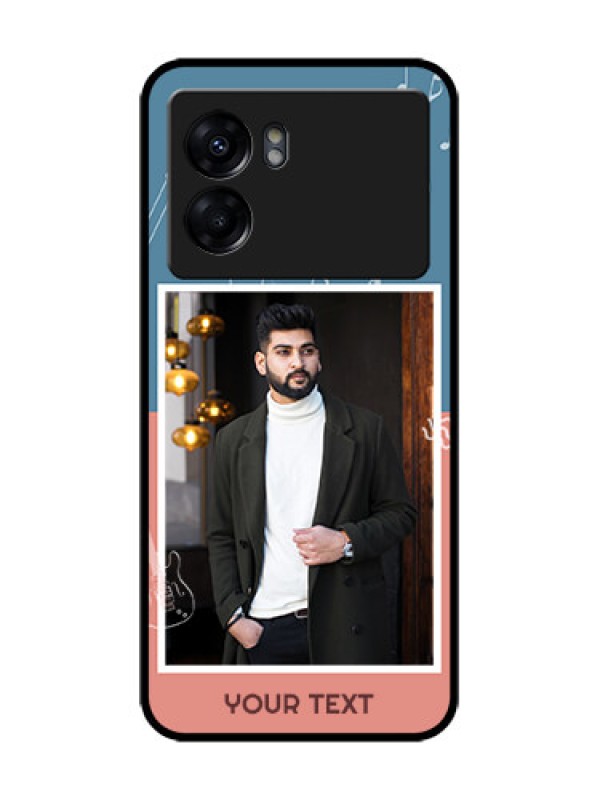 Custom Oppo K10 5G Custom Metal Phone Case - With Color Musical Note Design