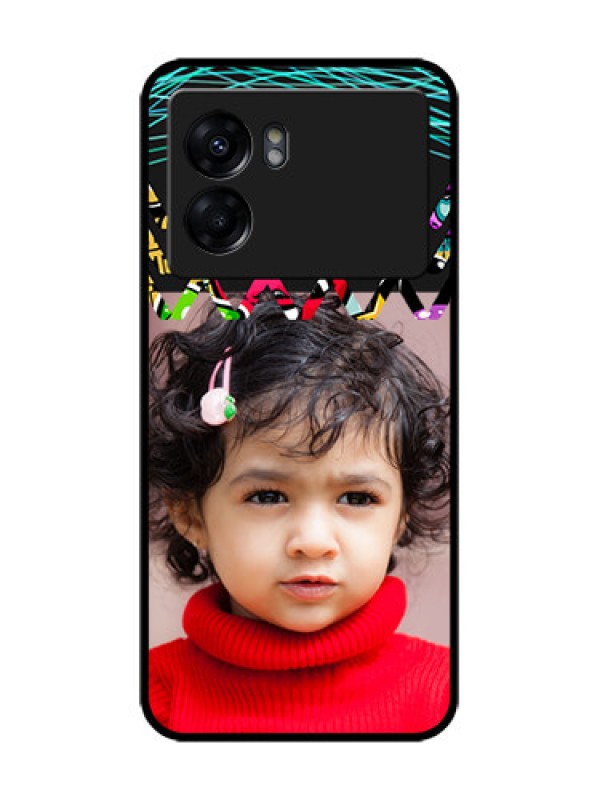 Custom Oppo K10 5G Custom Metal Phone Case - Neon Abstract Design