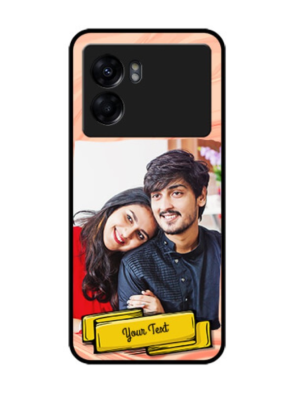 Custom Oppo K10 5G Custom Metal Phone Case - Marble Texture Design