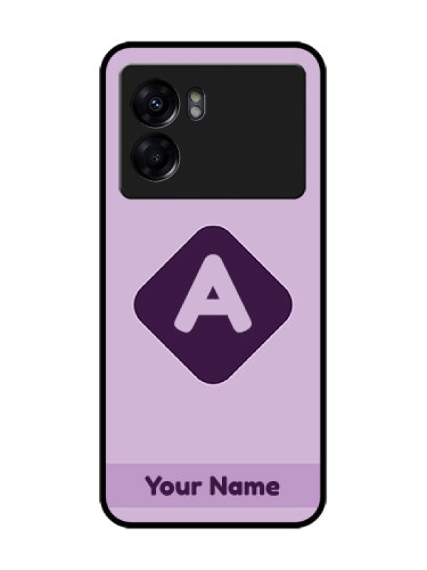 Custom Oppo K10 5G Custom Metal Phone Case - Custom Letter In Curved Badge Design