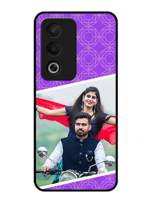 Custom Oppo K12x 5g Custom Metal Phone Case - Violet Color Pattern Design