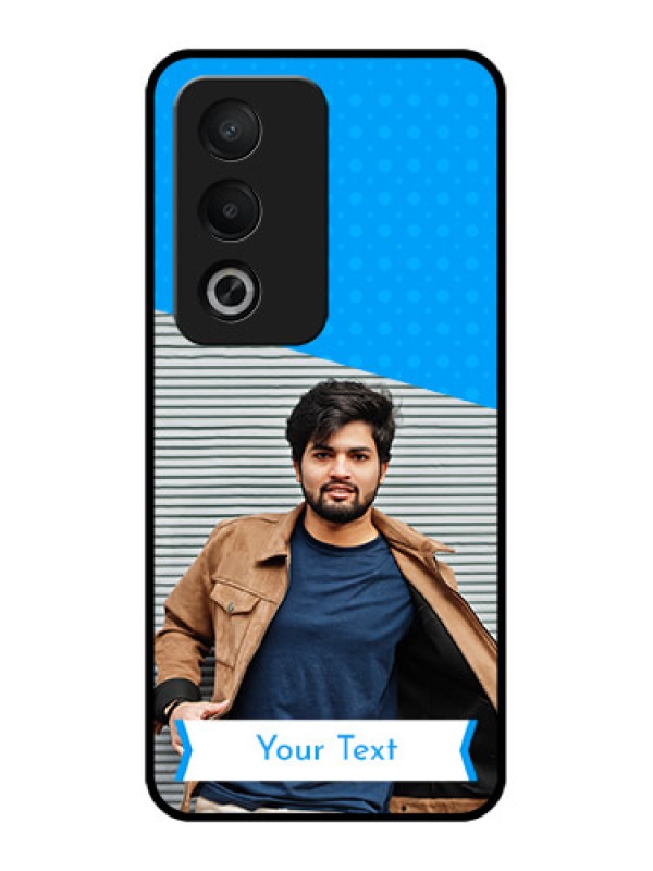 Custom Oppo K12x 5g Custom Metal Phone Case - Simple Blue Color Design