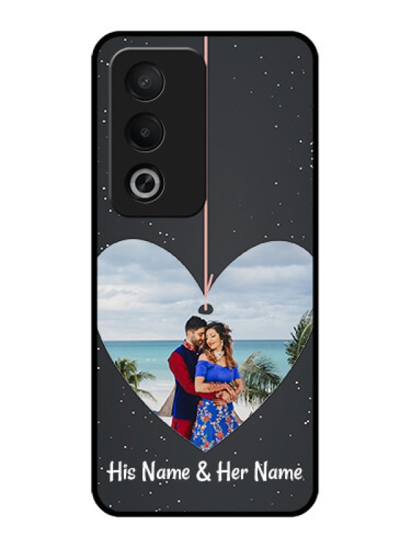 Custom Oppo K12x 5g Custom Metal Phone Case - Hanging Heart Design