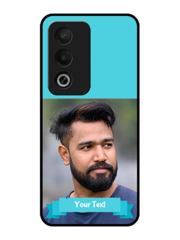 Custom Oppo K12x 5g Custom Metal Phone Case - Blue Color Design