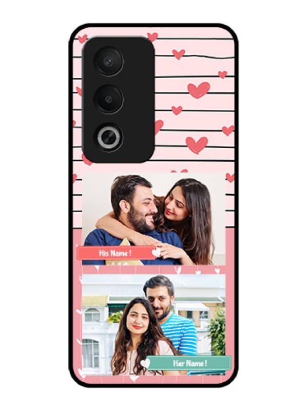 Custom Oppo K12x 5g Custom Metal Phone Case - Photo With Heart Design