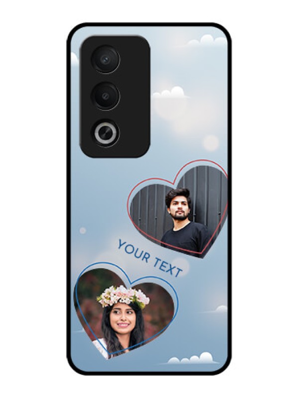 Custom Oppo K12x 5g Custom Metal Phone Case - Blue Color Couple Design