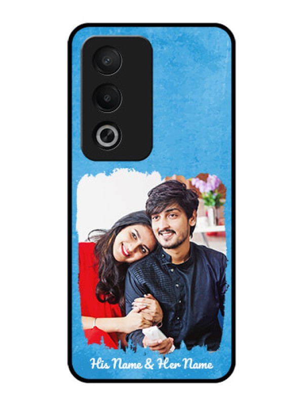 Custom Oppo K12x 5g Custom Metal Phone Case - Blue Color Vintage Design