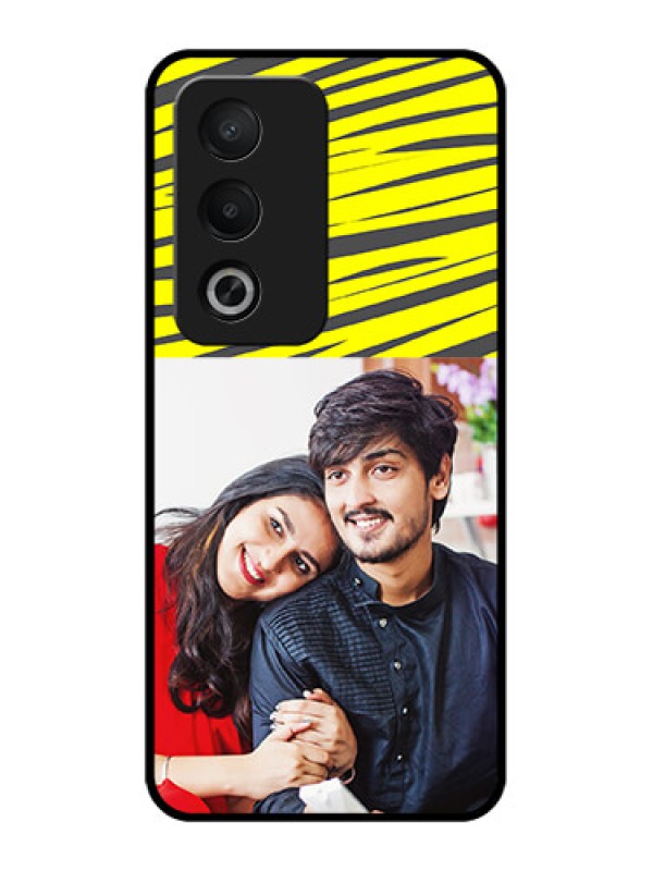 Custom Oppo K12x 5g Custom Metal Phone Case - Yellow Abstract Design