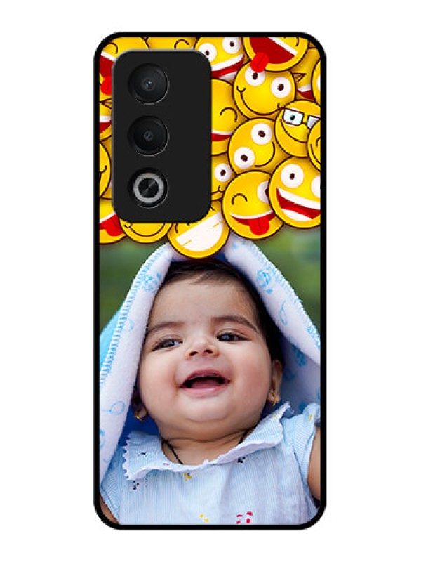 Custom Oppo K12x 5g Custom Metal Phone Case - With Smiley Emoji Design