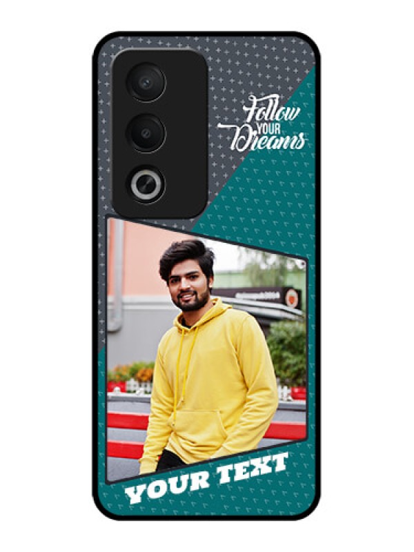 Custom Oppo K12x 5g Custom Metal Phone Case - Background Pattern Design With Quote