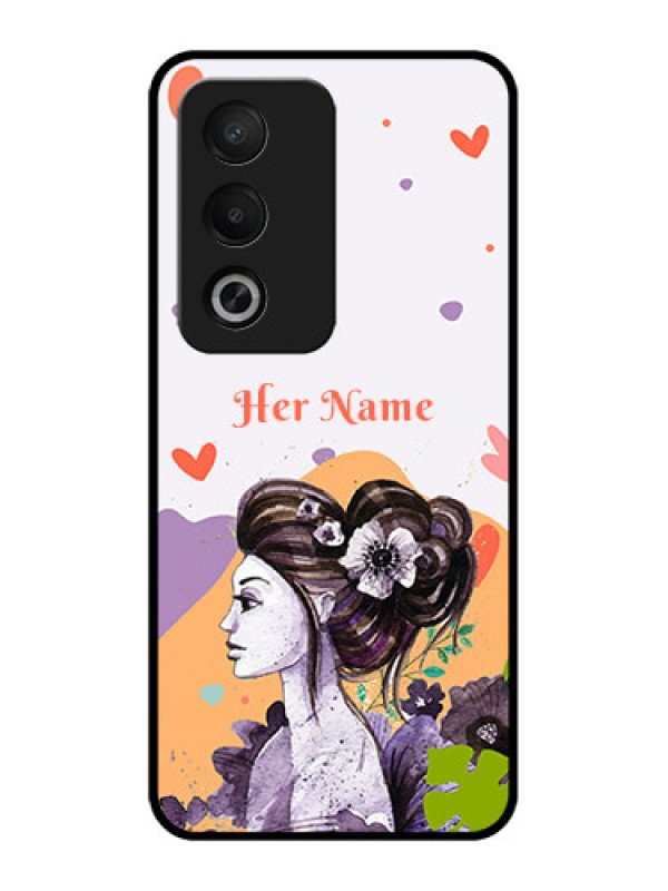 Custom Oppo K12x 5g Custom Metal Phone Case - Woman And Nature Design