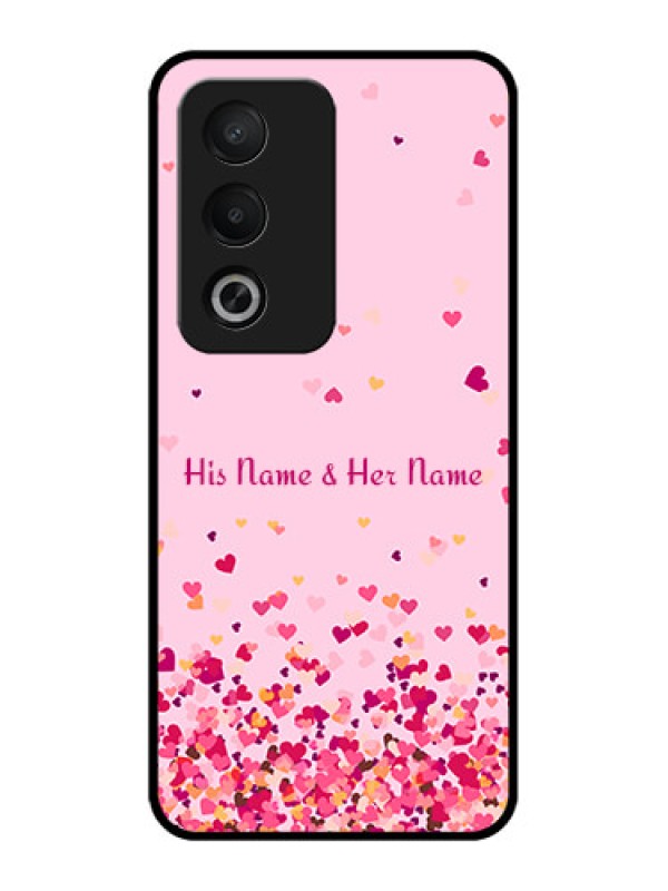 Custom Oppo K12x 5g Custom Metal Phone Case - Floating Hearts Design