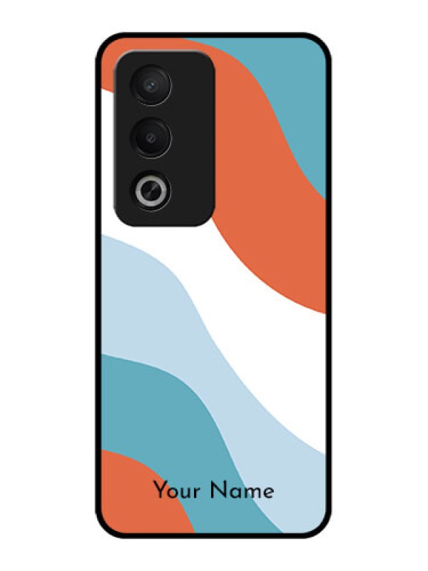 Custom Oppo K12x 5g Custom Metal Phone Case - Coloured Waves Design