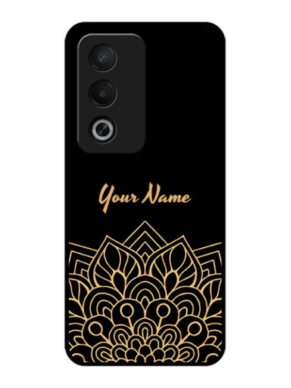 Custom Oppo K12x 5g Custom Metal Phone Case - Golden Mandala Design