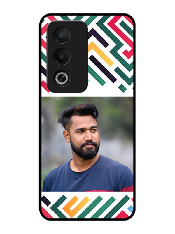 Custom Oppo K12x 5g Custom Metal Phone Case - Colorful Maze Pattern Design