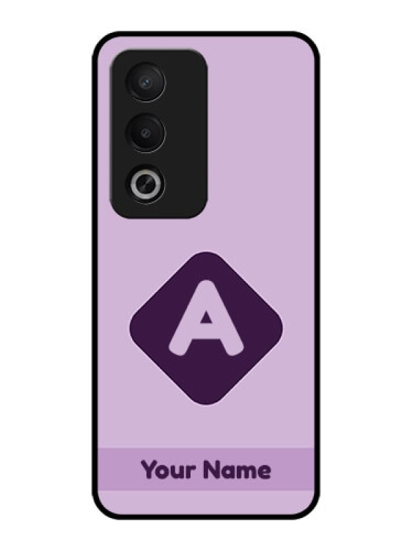 Custom Oppo K12x 5g Custom Metal Phone Case - Custom Letter In Curved Badge Design