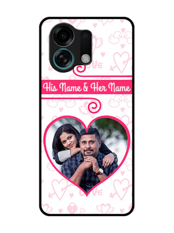 Custom Oppo K13 Turbo 5G Custom Metal Phone Case - Heart Shape Love Design