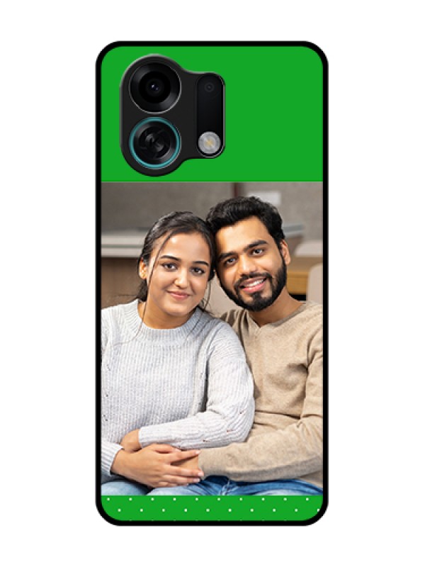 Custom Oppo K13 Turbo 5G Custom Metal Phone Case - Green Pattern Design