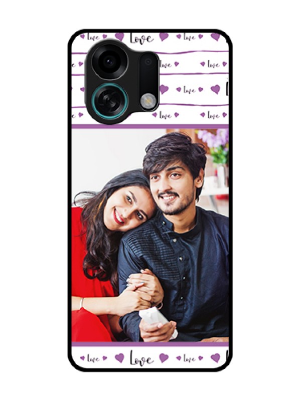 Custom Oppo K13 Turbo 5G Custom Metal Phone Case - Couples Heart Design