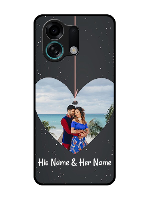 Custom Oppo K13 Turbo 5G Custom Metal Phone Case - Hanging Heart Design