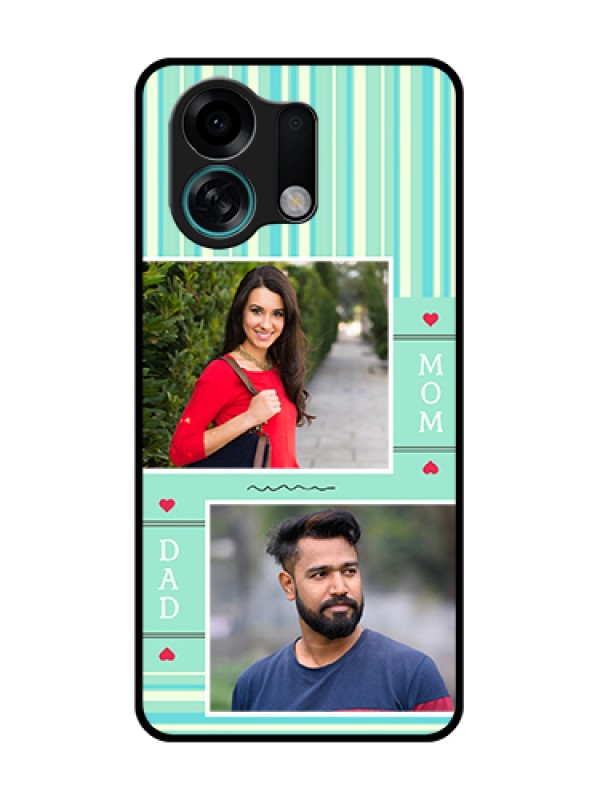 Custom Oppo K13 Turbo 5G Custom Metal Phone Case - Mom & Dad Pic Design