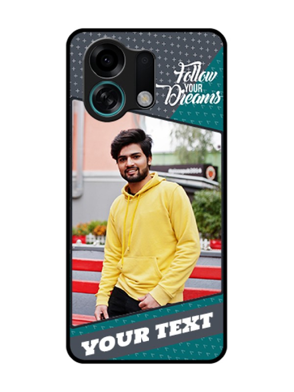 Custom Oppo K13 Turbo 5G Custom Metal Phone Case - Background Pattern Design With Quote