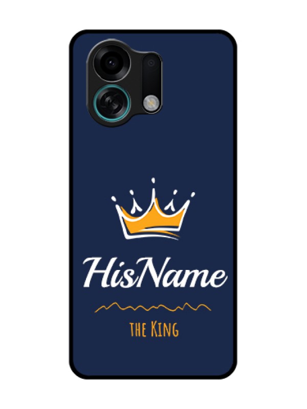 Custom Oppo K13 Turbo 5G Custom Metal Phone Case - King With Name Design