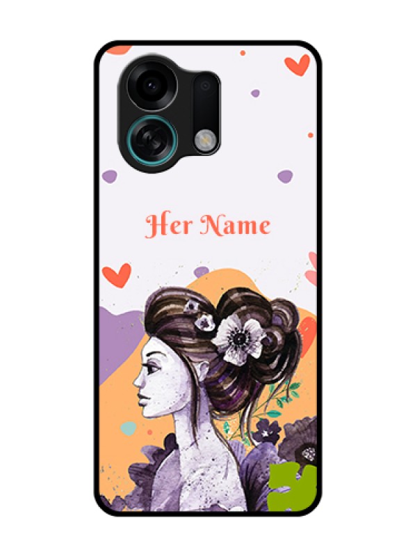 Custom Oppo K13 Turbo 5G Custom Metal Phone Case - Woman And Nature Design