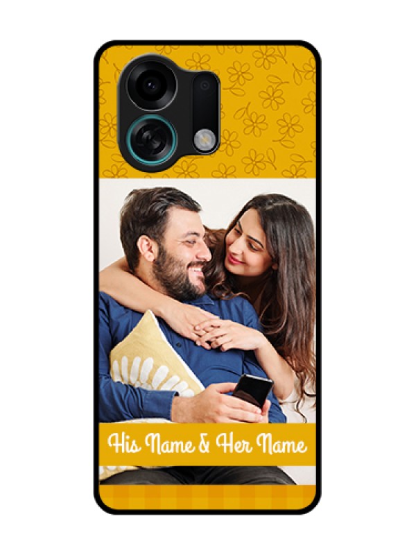 Custom Oppo K13 Turbo Pro 5G Custom Metal Phone Case - Yellow Floral Design