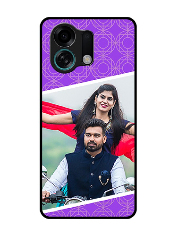 Custom Oppo K13 Turbo Pro 5G Custom Metal Phone Case - Violet Color Pattern Design