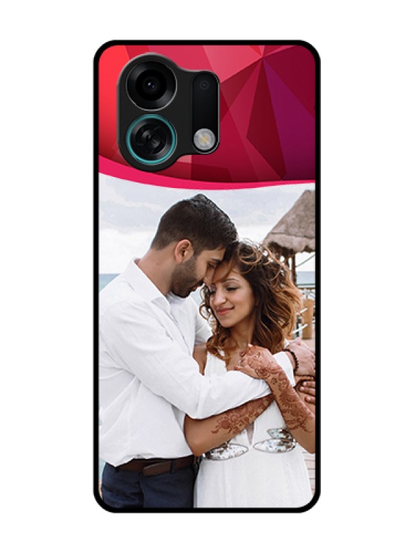 Custom Oppo K13 Turbo Pro 5G Custom Metal Phone Case - Red Abstract Design