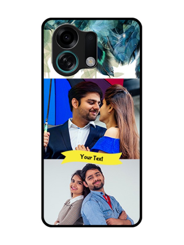 Custom Oppo K13 Turbo Pro 5G Custom Metal Phone Case - Image With Boho Peacock Feather Design