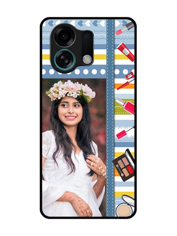 Custom Oppo K13 Turbo Pro 5G Custom Metal Phone Case - Makeup Icons Design