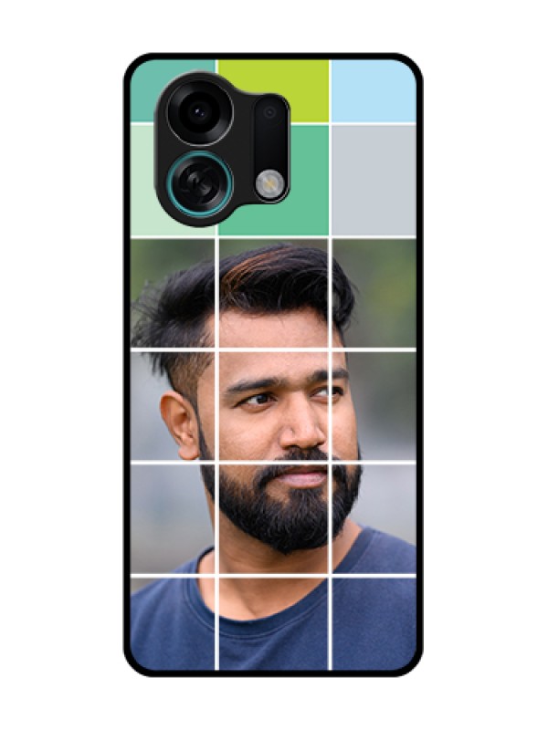 Custom Oppo K13 Turbo Pro 5G Custom Metal Phone Case - With White Box Pattern